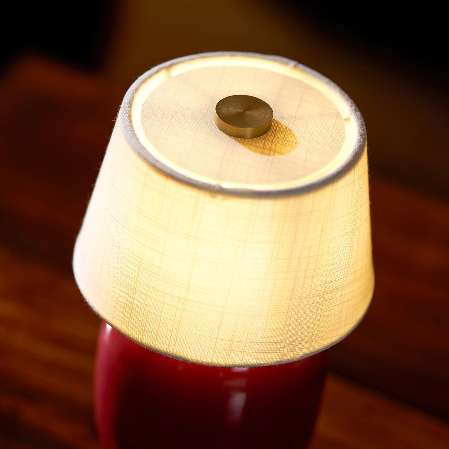 Cordless Petite Ceramic Table Lamp with Touch Shade
