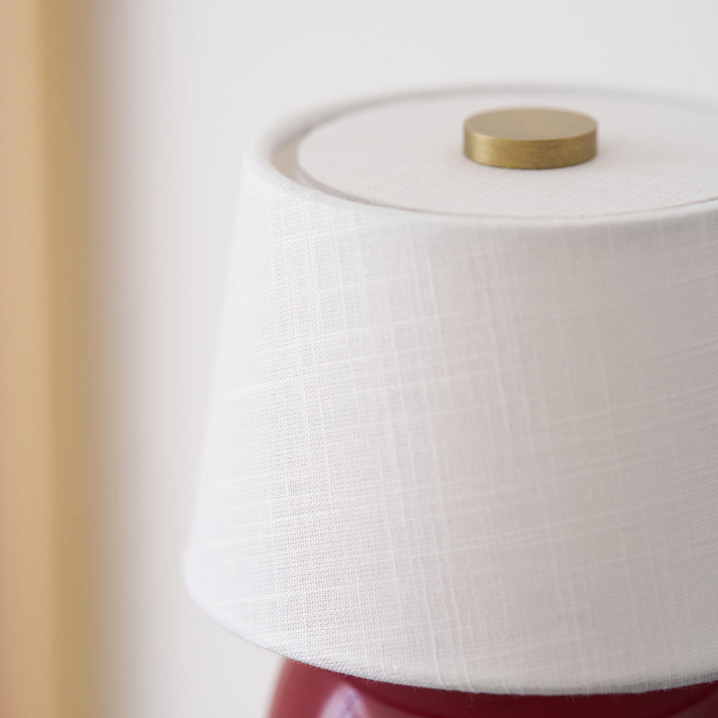 Cordless Petite Ceramic Table Lamp with Touch Shade