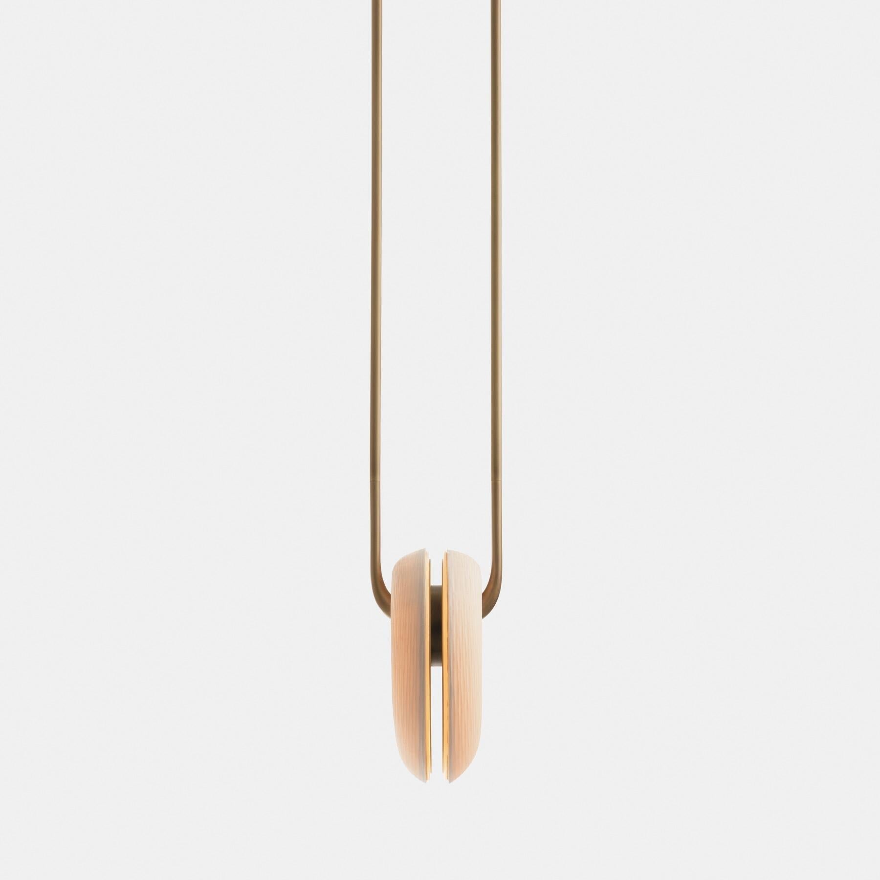 Ripple-Textured Glass Ring Pendant Light, Copper