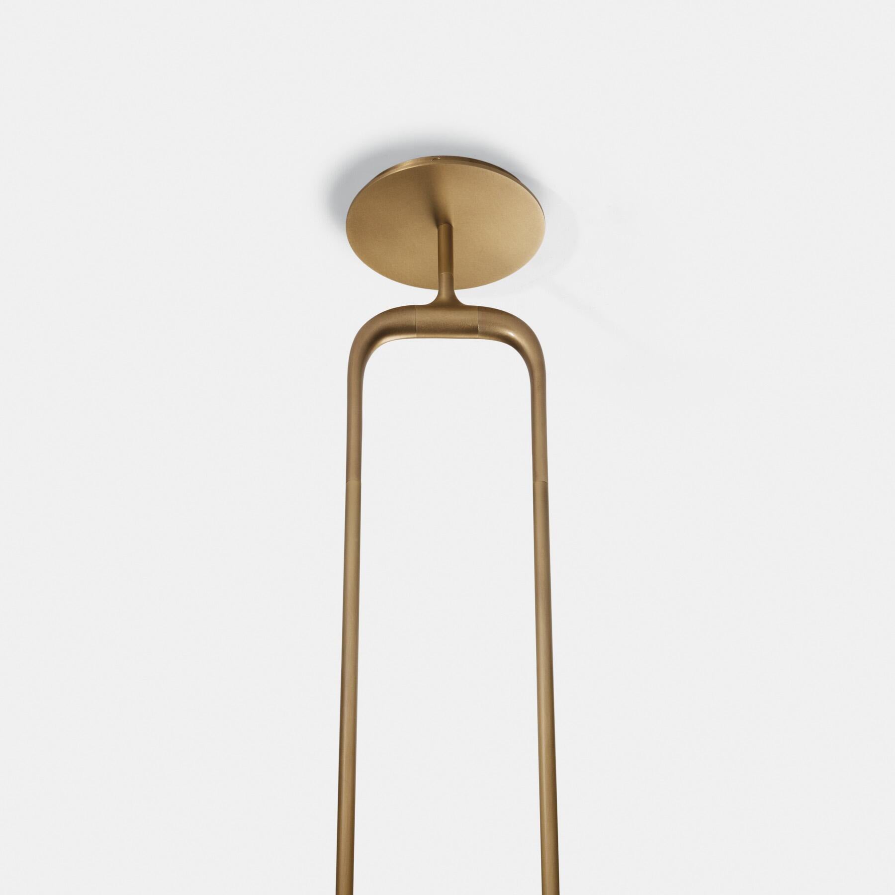 Ripple-Textured Glass Ring Pendant Light, Copper