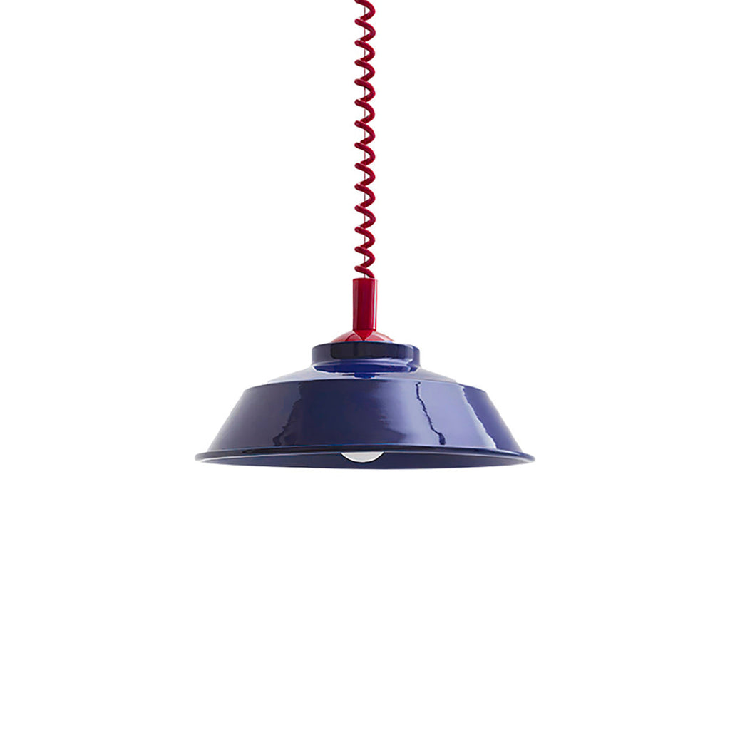 Glossy Metal Dome Pendant Light in Vibrant Colors