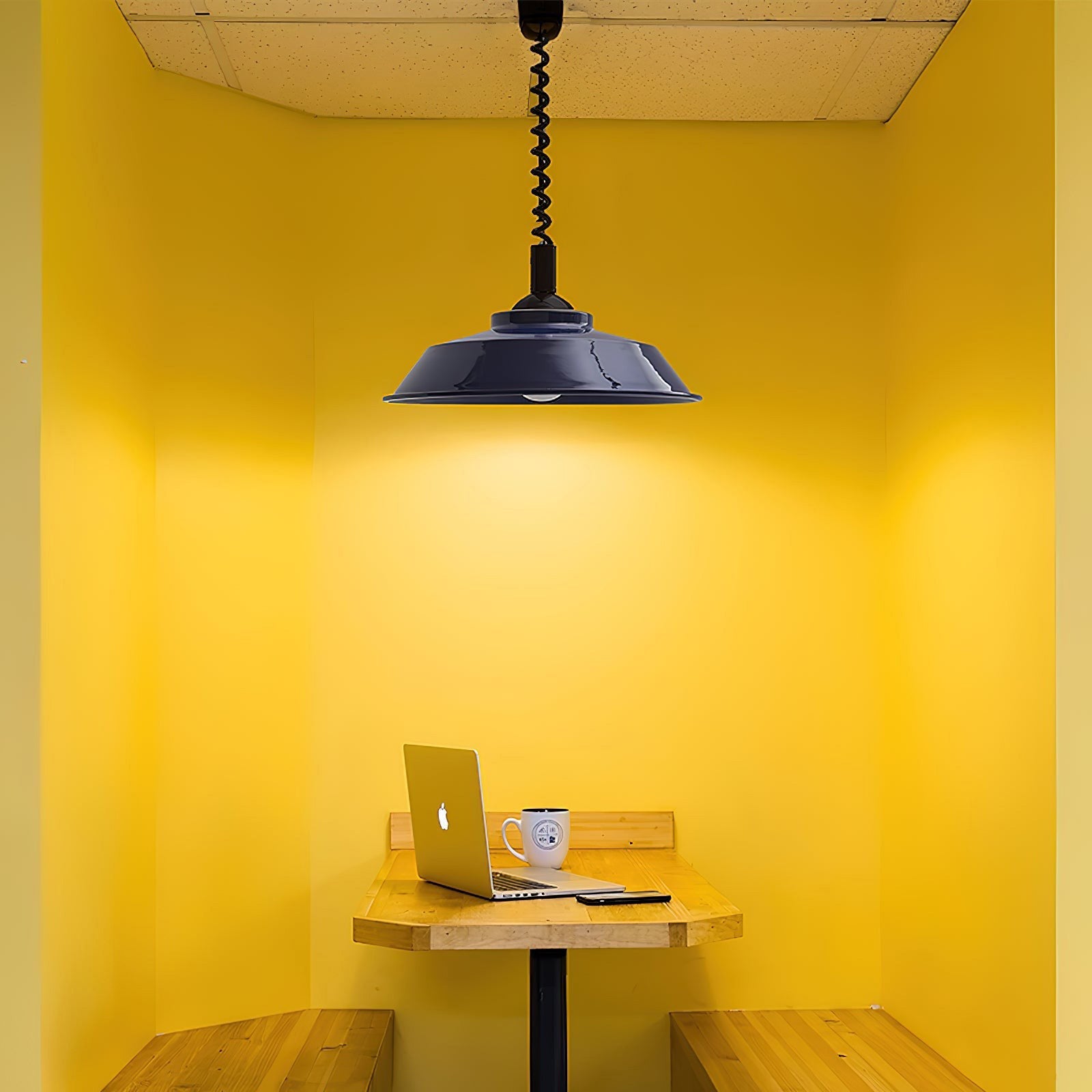 Glossy Metal Dome Pendant Light in Vibrant Colors