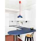 Glossy Metal Dome Pendant Light in Vibrant Colors