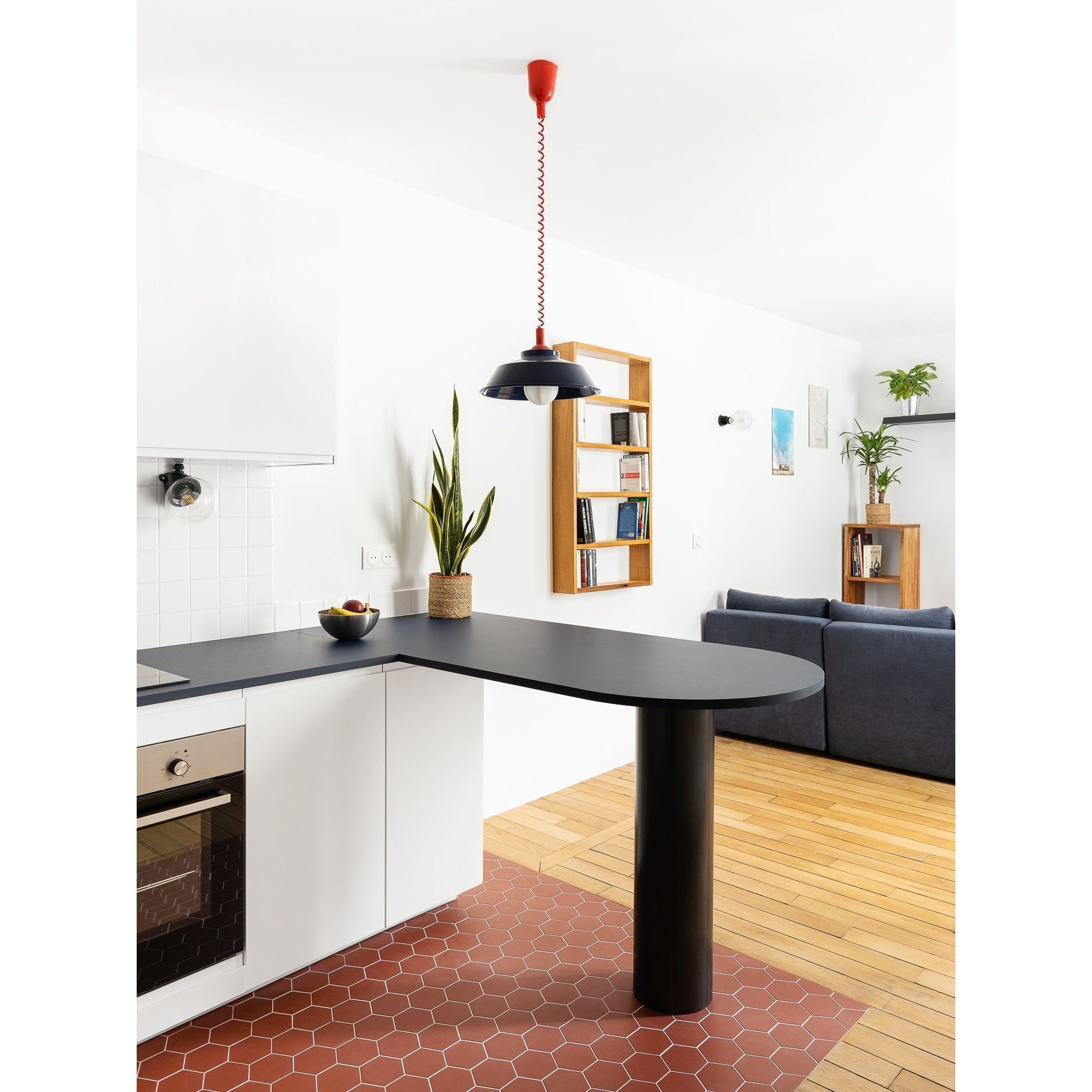 Glossy Metal Dome Pendant Light in Vibrant Colors