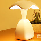 Mushroom Table Lamp, Touch Control, Rechargeable Battery