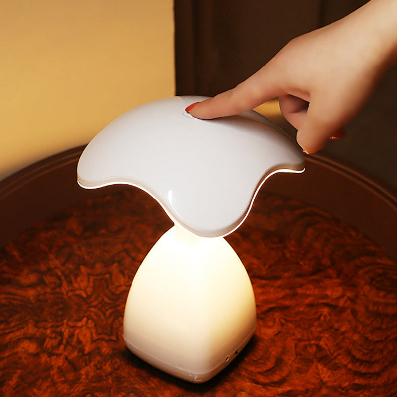 Mushroom Table Lamp, Touch Control, Rechargeable Battery