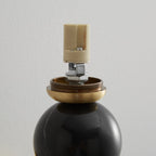 Brass & Marble Cylinder Wall Lamp with Frosted Shade