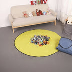 Toy Storage Box Polyester Organizer with Removable Play Mat