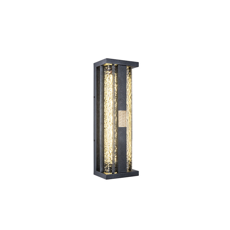 Traditional Rectangular Solar LED Wall Sconce 1-Light