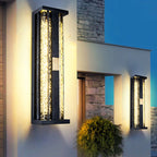 Traditional Rectangular Solar LED Wall Sconce 1-Light