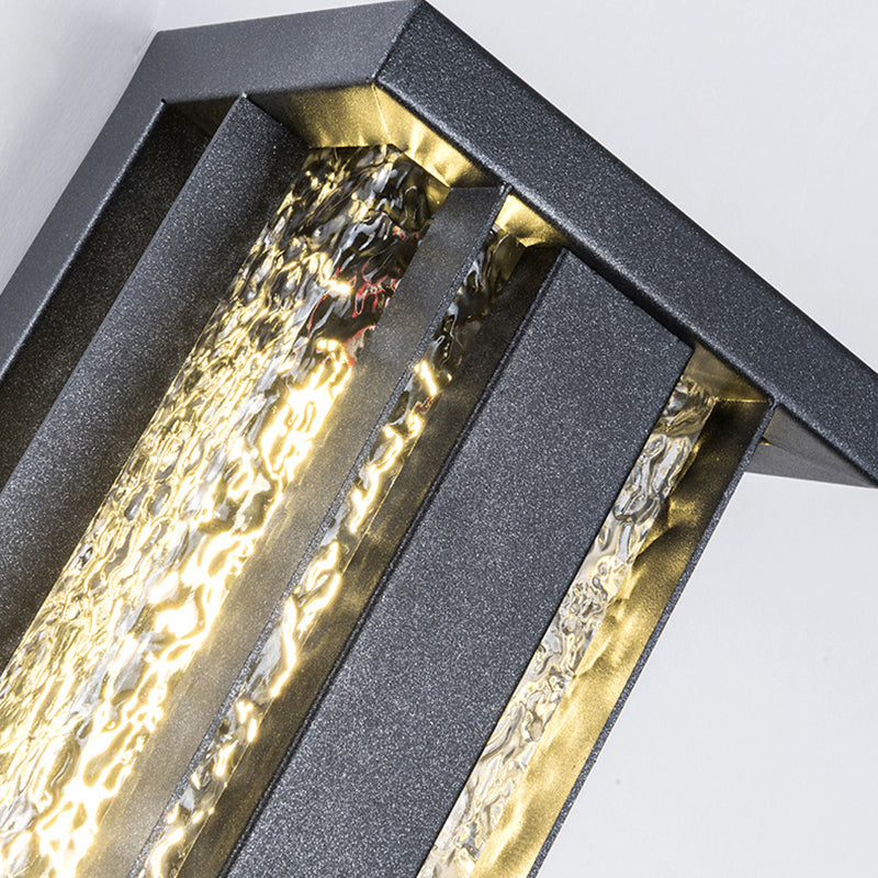Traditional Rectangular Solar LED Wall Sconce 1-Light