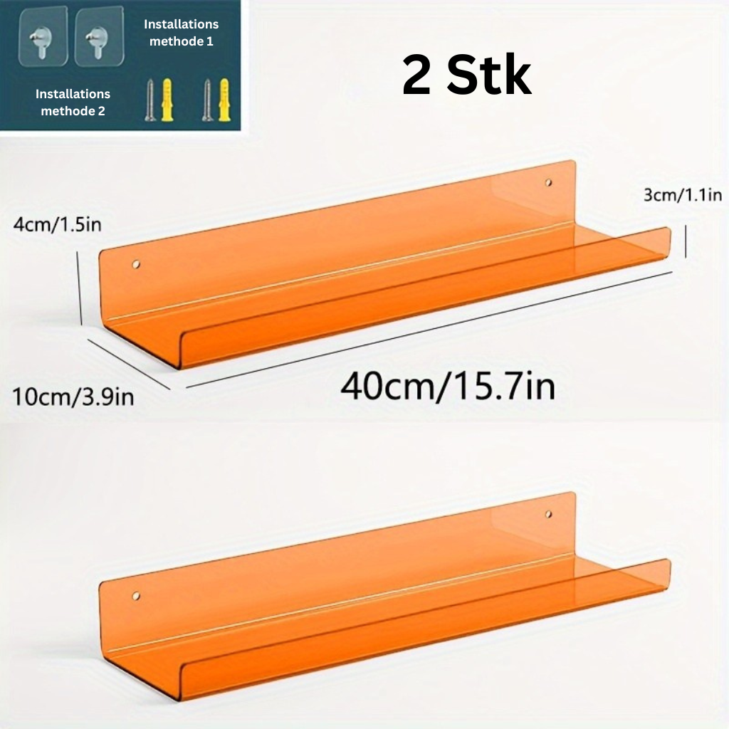 TranspaStil: Decorative Wall Shelves – Robust, Easy to Care for & Hanging in Contemporary Design for Living Room & Kitchen