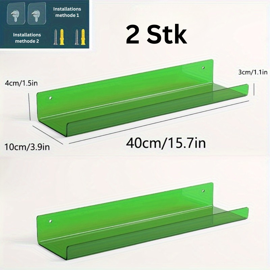 TranspaStil: Decorative Wall Shelves – Robust, Easy to Care for & Hanging in Contemporary Design for Living Room & Kitchen
