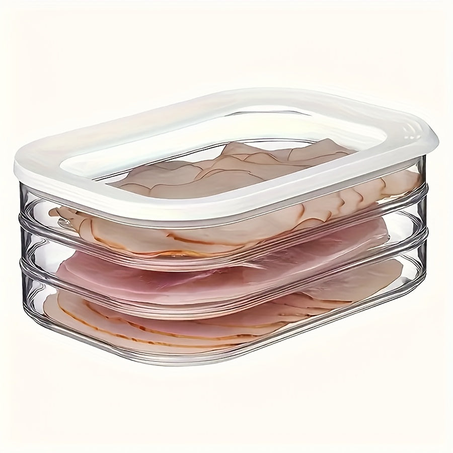 Transparent Airtight Meat Preservation Box for Fridge – Durable Storage Container for Bacon and Meats