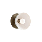 Contemporary Porcelain Shade Wall Light, Bronze/Black