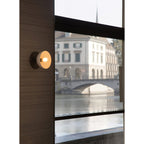 Contemporary Porcelain Shade Wall Light, Bronze/Black