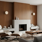 Contemporary Porcelain Shade Wall Light, Bronze/Black