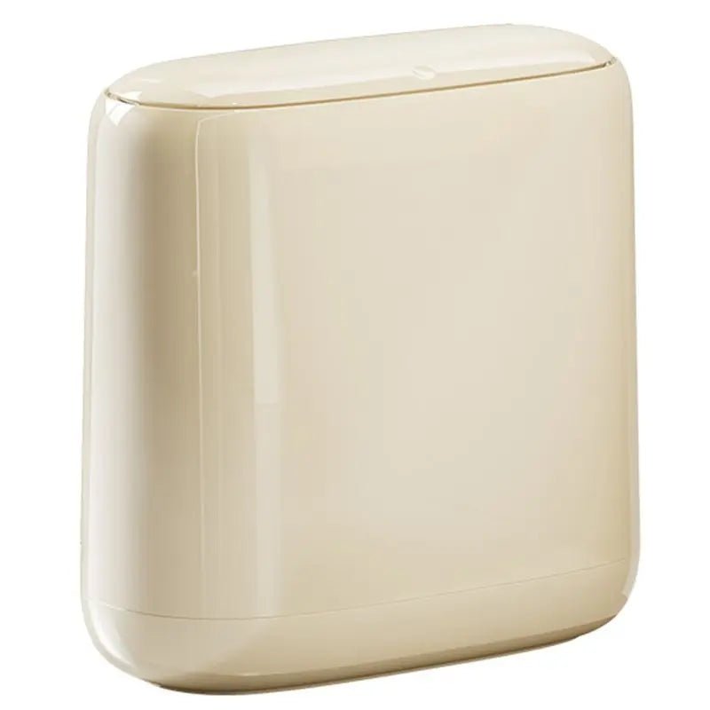 Slim Trash Can, ABS Plastic, Water-Resistant, Manual Lid
