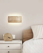 TravéaLume: Modern Travertine Wall Lamp Made of Natural Stone with Warm White LED Light & IP65 – for Indoor & Outdoor Use