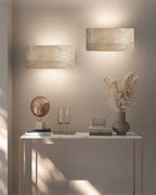 TravéaLume: Modern Travertine Wall Lamp Made of Natural Stone with Warm White LED Light & IP65 – for Indoor & Outdoor Use