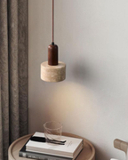 TravertineLight: Pendant Lamp Design – luxurious natural stone lamp with modern shape, for living room & dining room