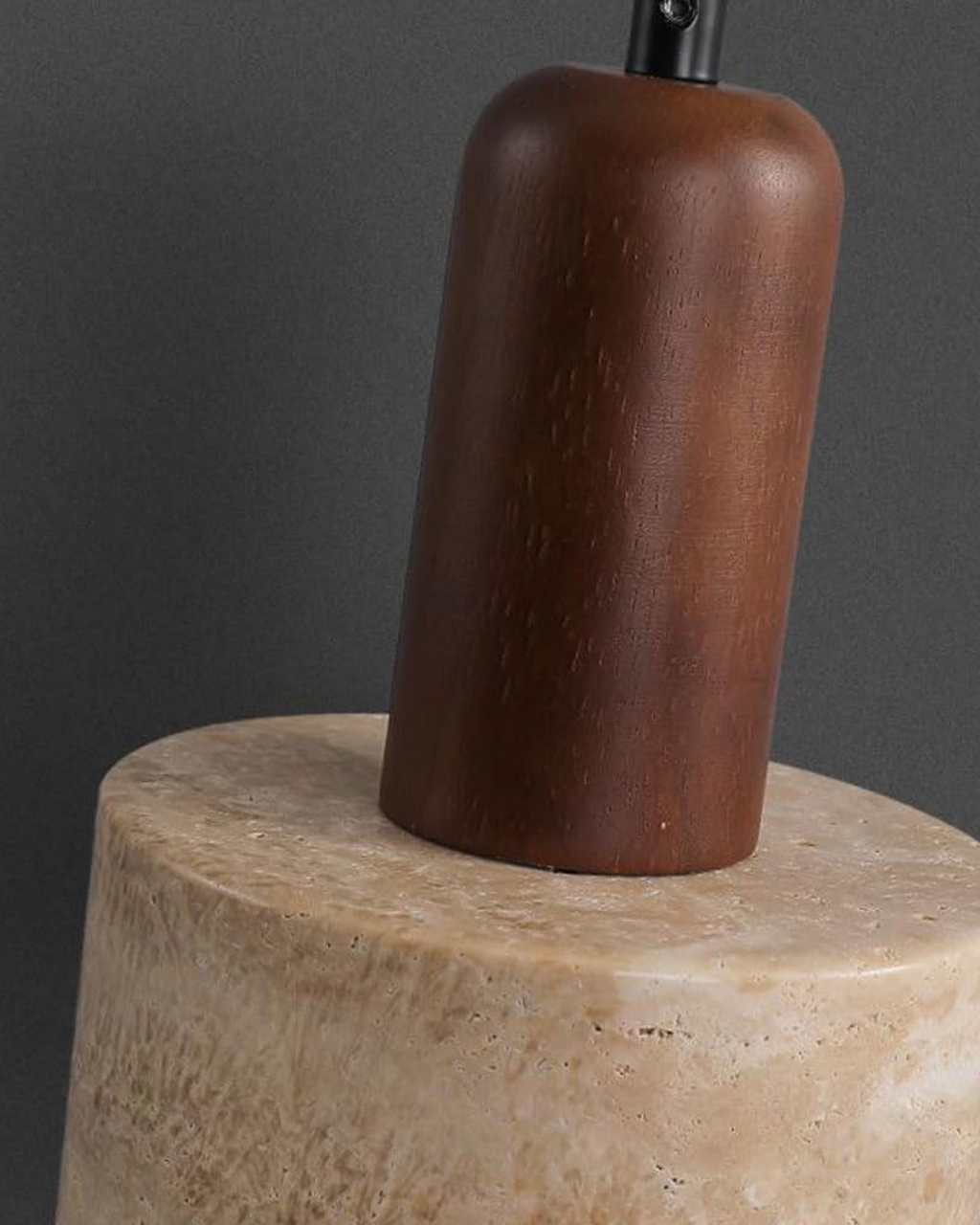 TravertineLight: Pendant Lamp Design – luxurious natural stone lamp with modern shape, for living room & dining room