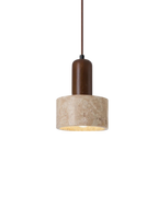 TravertineLight: Pendant Lamp Design – luxurious natural stone lamp with modern shape, for living room & dining room