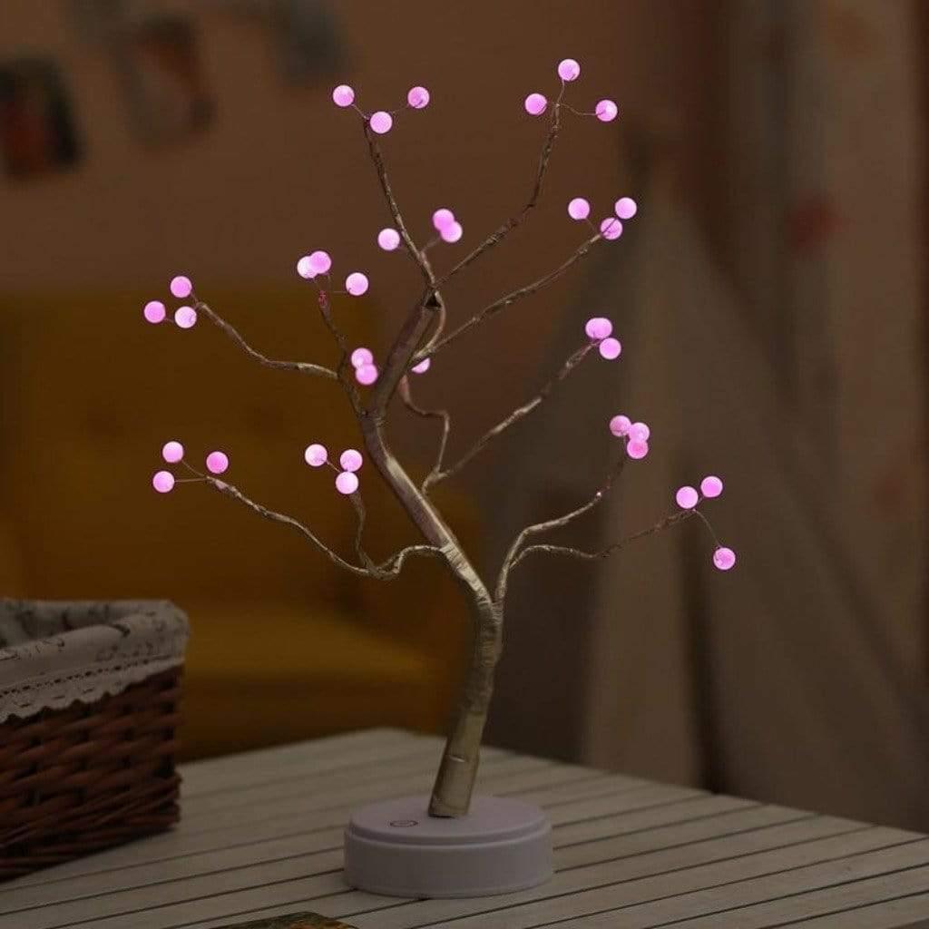LED Table Lamp Tree Design Warm White Light Modern Minimalist Decor