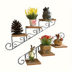 StairDesign: Wall Shelf Metal – decorative, robust & hanging in stair design for plants & living room