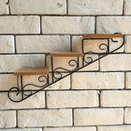 StairDesign: Wall Shelf Metal – decorative, robust & hanging in stair design for plants & living room
