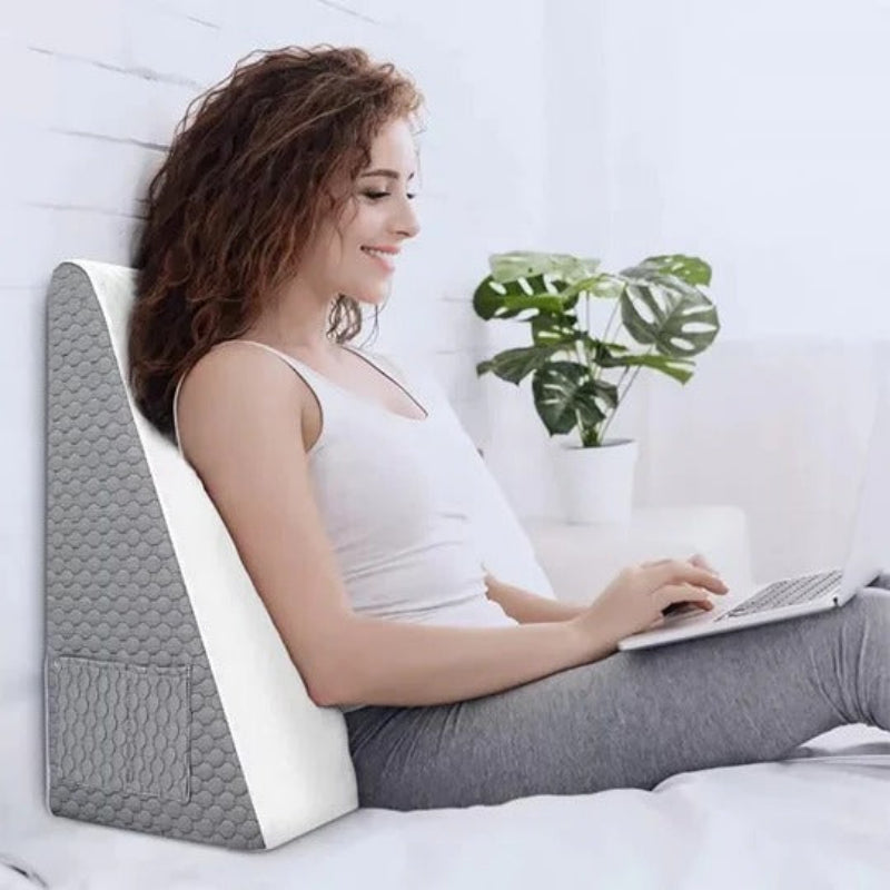 Wedge Pillow Triangle Angled Support Removable Cover Non Slip