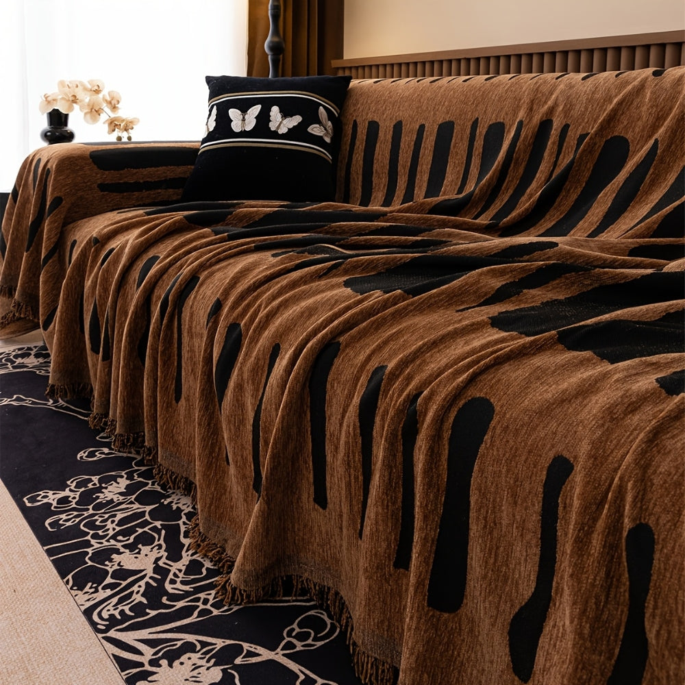 TribaLoom: Woven Sofa Cover with Tribal Design & Soft Texture – for Couch & Living Area