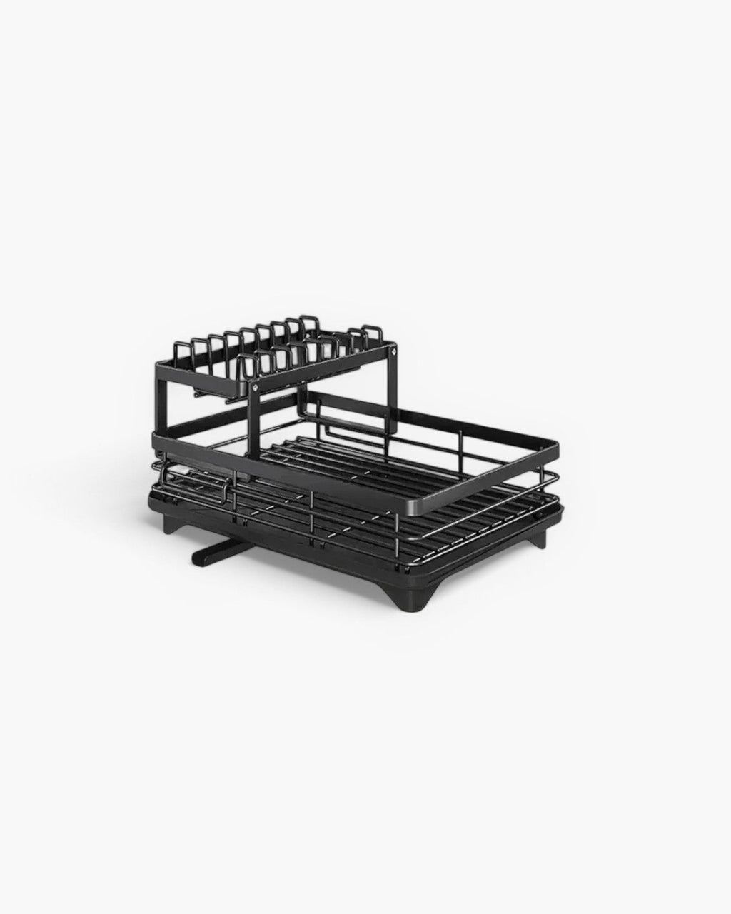 DryElegance: Dish Rack Design – elegant drying rack with multiple levels for dishes & glasses
