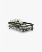 DryElegance: Dish Rack Design – elegant drying rack with multiple levels for dishes & glasses