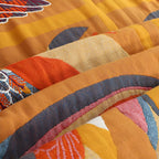TropicaLoom: Cotton Blanket with Tropical Toucan Pattern and Light Texture – for Sofa and Bedroom