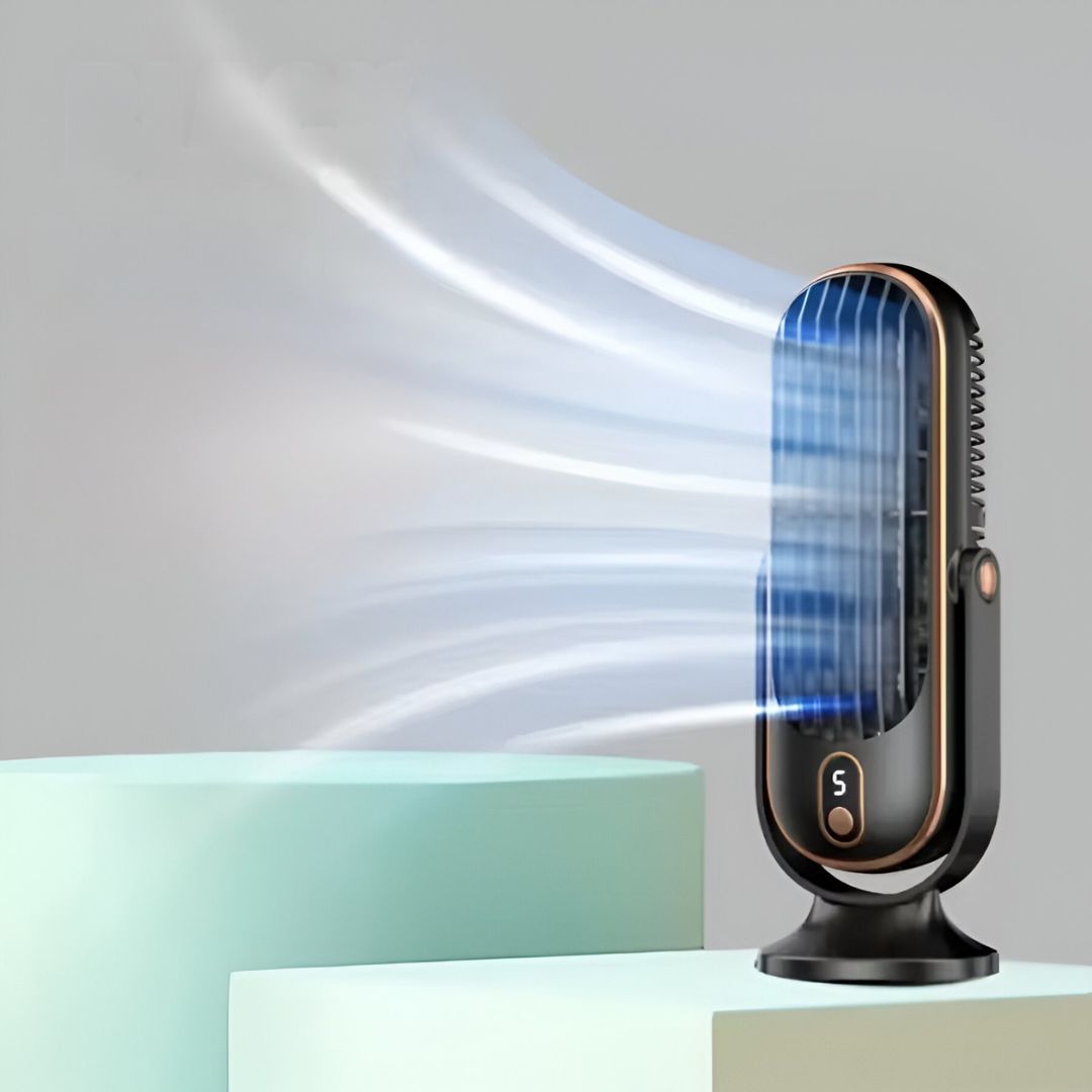 USB Desk Fan Rechargeable 3 Speed ABS Plastic Compact Design