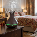 Essential Oil Diffuser 500ml Ultrasonic Humidifier LED Light Timer Function