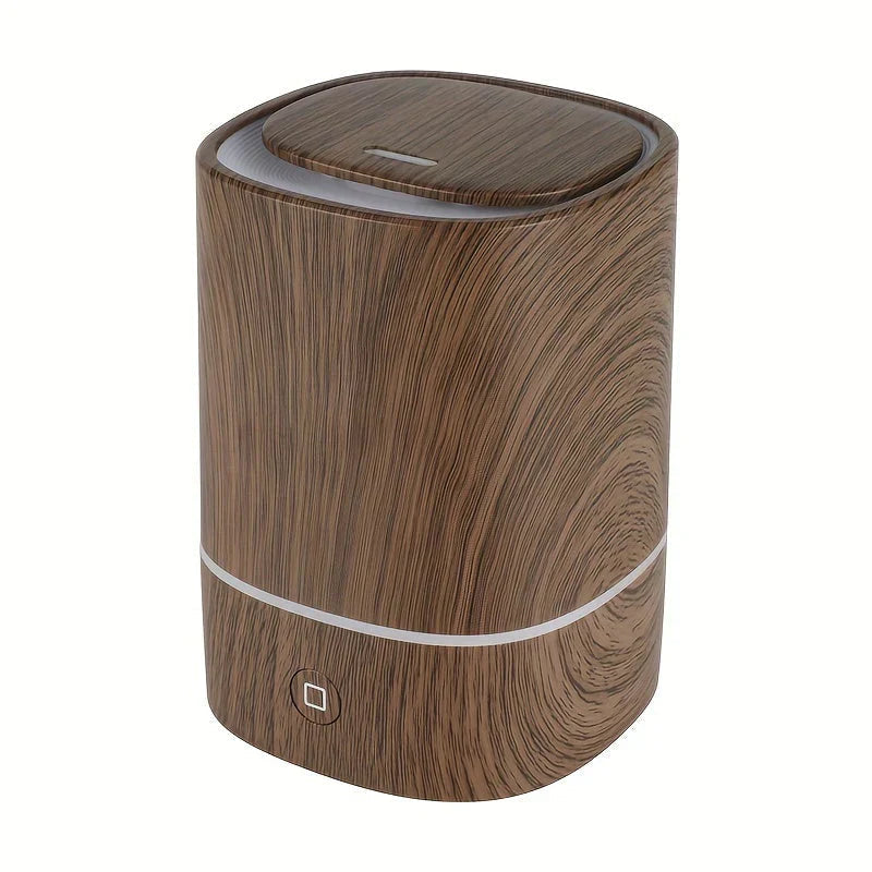 Ultrasonic Humidifier Wood Style Finish Cool Mist LED Light Compact Tabletop