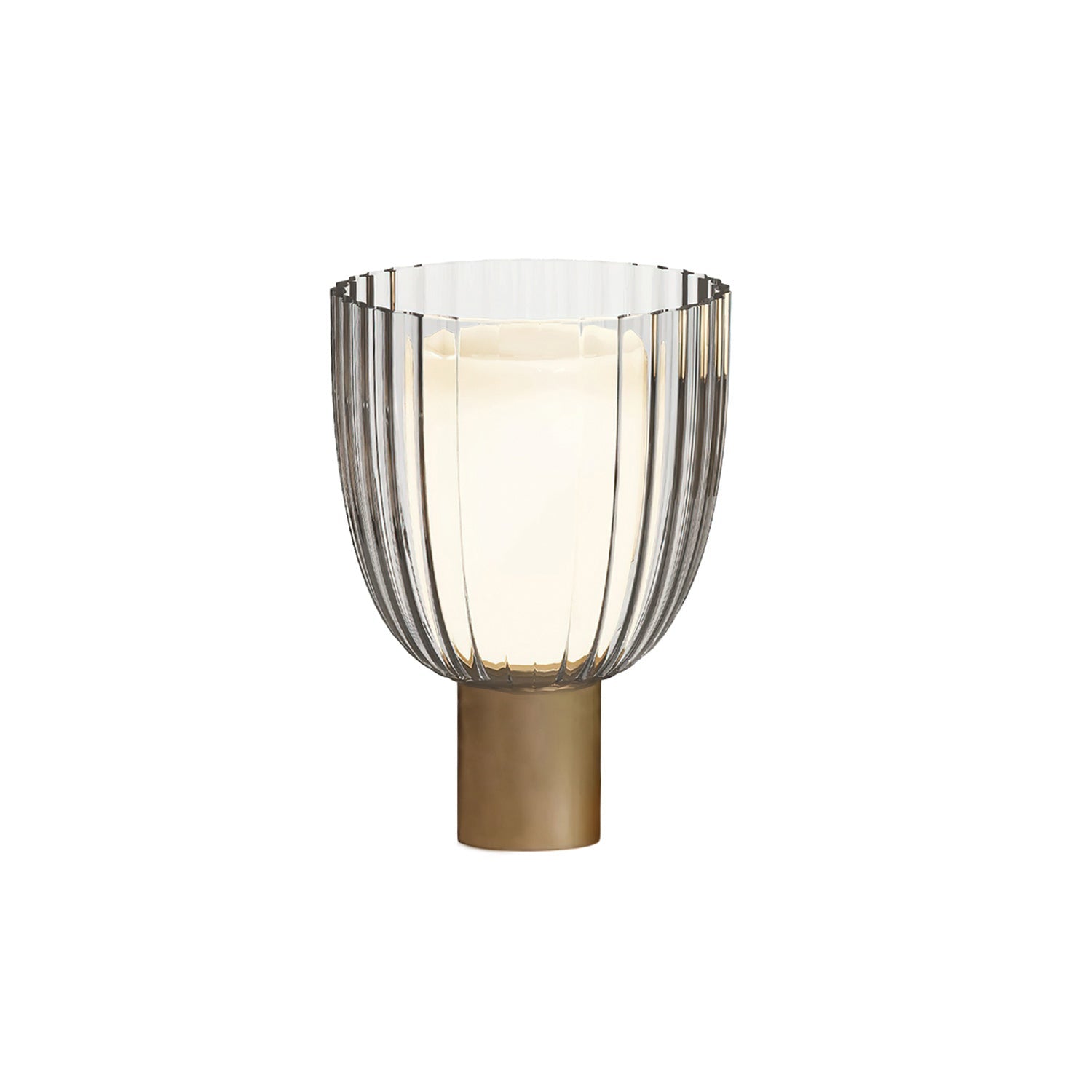 Modern Gold Metal & Glass Table Lamp