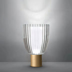 Modern Gold Metal & Glass Table Lamp