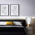 Modern Gold Metal & Glass Table Lamp
