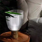 Modern Gold Metal & Glass Table Lamp