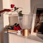 Modern Gold Metal & Glass Table Lamp