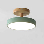 Bela LED Plafondlamp | Hout, Compact Ontwerp 18cm