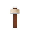 Bello Travertine Wall Sconce | Natural Stone & Walnut Wood