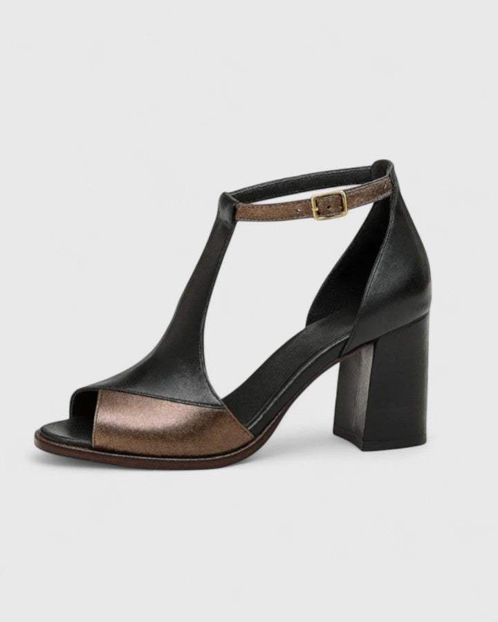 Comfortable Block-Heel Sandals for Women T-Strap Ankle-Strap
