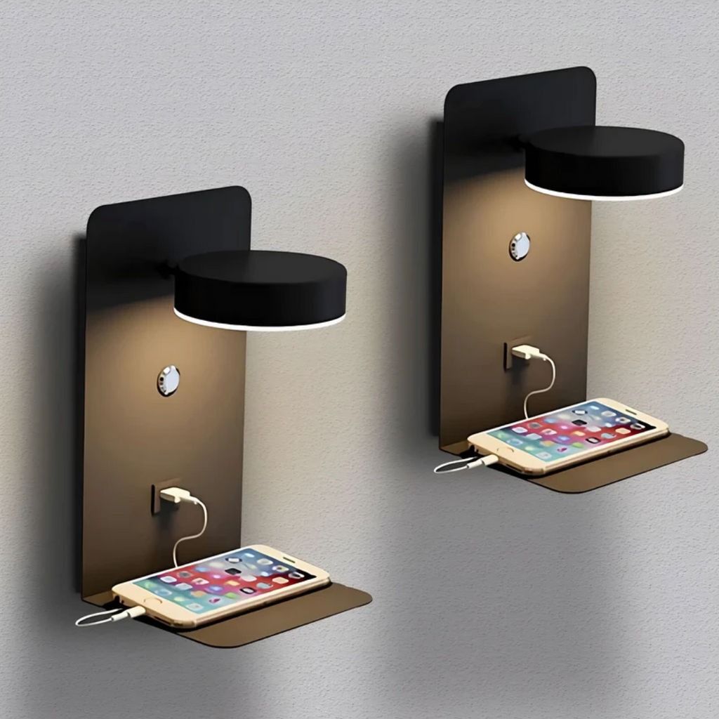 Fino LED Wandlamp | Geïntegreerde USB Poort, Minimalistisch Design