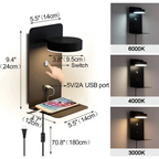 Fino LED Wandlamp | Geïntegreerde USB Poort, Minimalistisch Design
