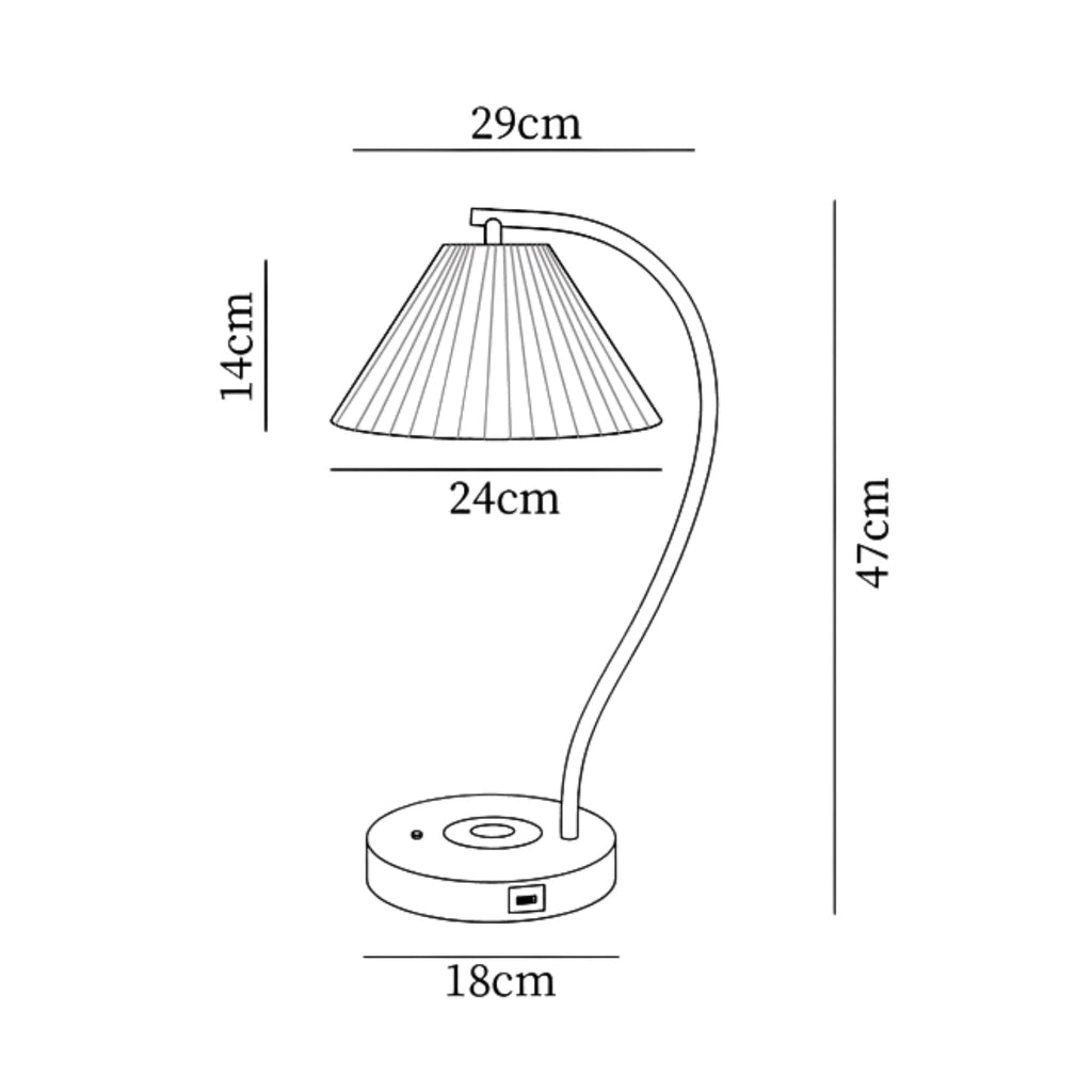 Vaelora – Pleated Table Lamp with Timeless Grace