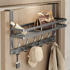Urban Hanging: Clothes Rack Door Shelf – Modern Metal Design, Polished & Space-Saving for Hallway, Bedroom & Bathroom